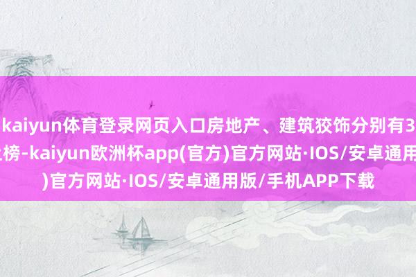 kaiyun体育登录网页入口房地产、建筑狡饰分别有39只、28只个股上榜-kaiyun欧洲杯app(官方)官方网站·IOS/安卓通用版/手机APP下载