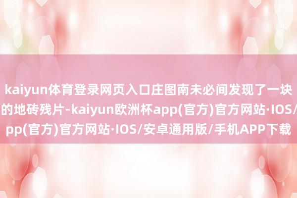 kaiyun体育登录网页入口庄图南未必间发现了一块刻有特殊图案或翰墨的地砖残片-kaiyun欧洲杯app(官方)官方网站·IOS/安卓通用版/手机APP下载