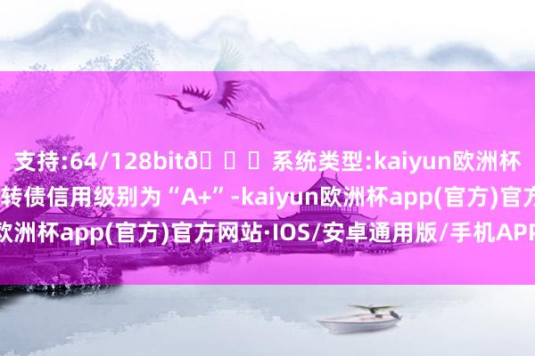 支持:64/128bit🍏系统类型:kaiyun欧洲杯appApp官方下载瑞科转债信用级别为“A+”-kaiyun欧洲杯app(官方)官方网站·IOS/安卓通用版/手机APP下载